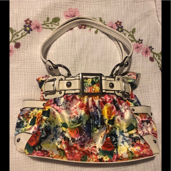 WILSONS LEATHER Floral handbag with White Accent - Picture 3 of 8